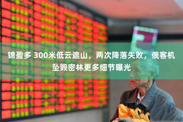 锦盈多 300米低云遮山，两次降落失败，俄客机坠毁密林更多细节曝光