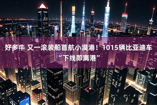 好多牛 又一滚装船首航小漠港！1015辆比亚迪车“下线即离港”