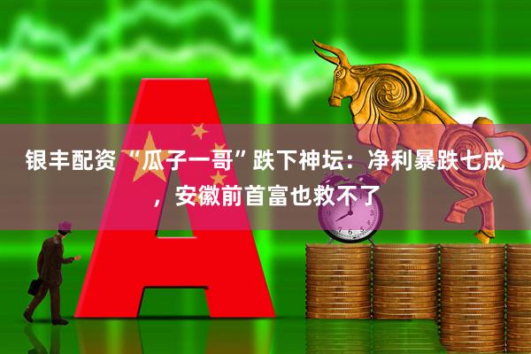 银丰配资 “瓜子一哥”跌下神坛：净利暴跌七成，安徽前首富也救不了
