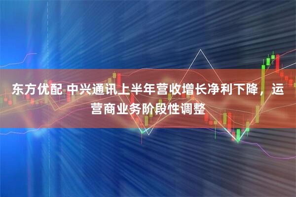 东方优配 中兴通讯上半年营收增长净利下降，运营商业务阶段性调整